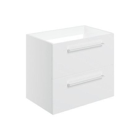 Valbom 590mm Wall Hung 2 Drawer Basin Unit (No Top) - White