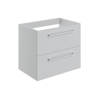 Valbom 590mm Wall Hung 2 Drawer Basin Unit (No Top) - Grey G