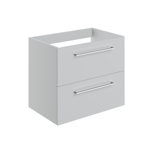 Valbom 590mm Wall Hung 2 Drawer Basin Unit (No Top) - Grey G