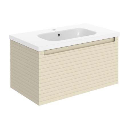 Aveiro 815mm Wall Hung 1 Drawer Basin Unit & 1TH Basin - Mat