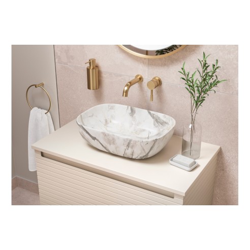 Aveiro 815mm Wall Hung 1 Drawer Basin Unit & 1TH Basin - Mat
