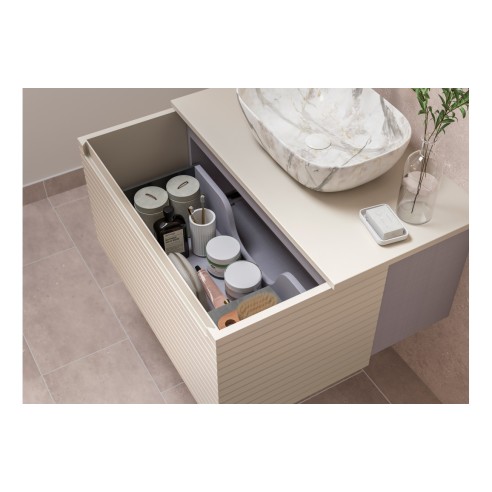 Aveiro 815mm Wall Hung 1 Drawer Basin Unit & 1TH Basin - Mat