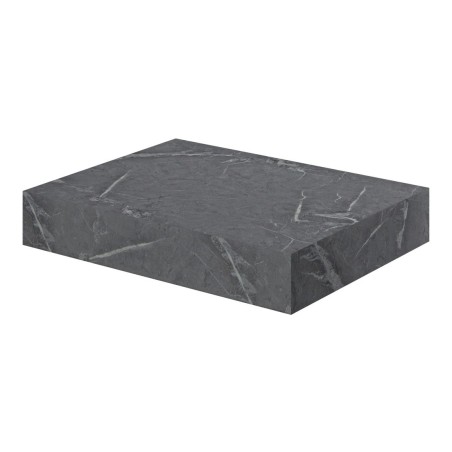 Nazare 600mm Wall Hung Grey Marble Basin Shelf & Chrome Bott