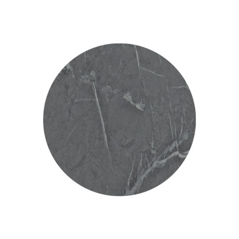 Nazare 600mm Wall Hung Grey Marble Basin Shelf & Black Bottl