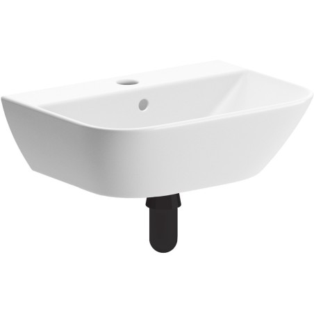 Carvina 450x320mm 1TH Cloakroom Basin & Black Bottle Trap |