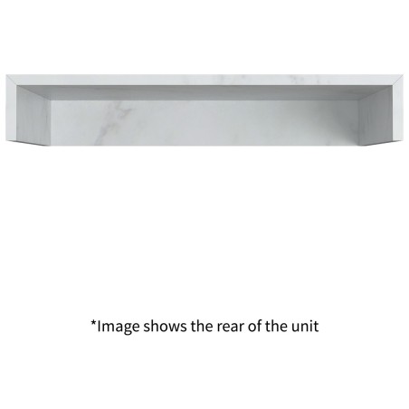 Nazare 800mm Wall Hung White Marble Basin Shelf & Chrome Bot