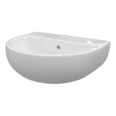 Terasso 450x400mm 1TH Cloakroom Basin & Brushed Brass Bottle 2