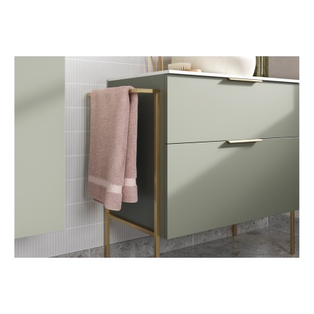 Sintra 590mm Wall Hung 2 Drawer Basin Unit (No Top) - Matt O