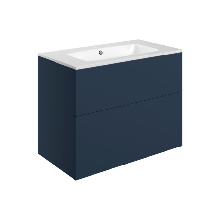 Sintra 815mm Wall Hung 2 Drawer Basin Unit & 1TH Basin - Mat