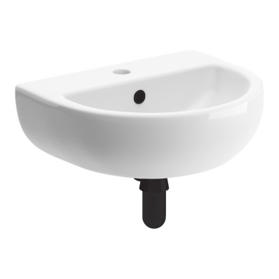 Terasso 450x400mm 1TH Cloakroom Basin & Black Bottle Trap |