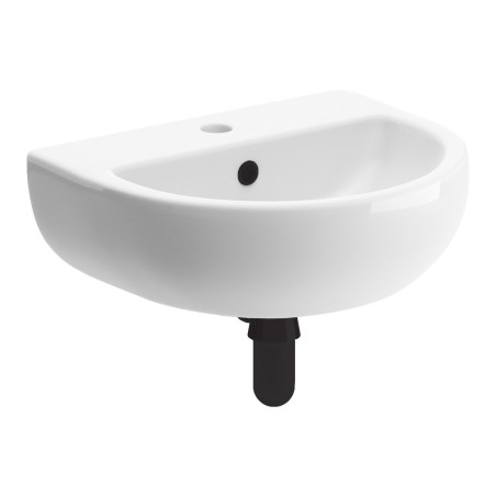 Terasso 450x400mm 1TH Cloakroom Basin & Black Bottle Trap |