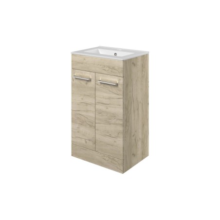 Valbom 510mm Floor Standing 2 Door Basin Unit & 1TH Thin Edg