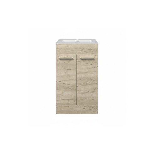 Valbom 510mm Floor Standing 2 Door Basin Unit & 1TH Thin Edg
