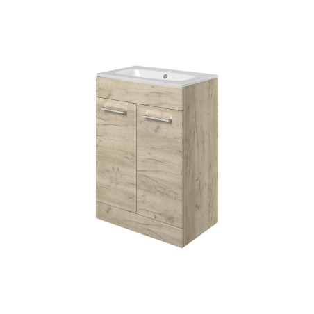 Valbom 610mm Floor Standing 2 Door Basin Unit & 1TH Thin Edg