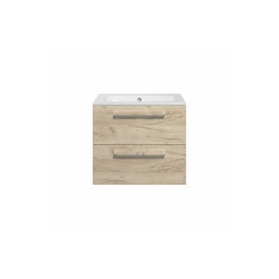 Valbom 610mm Wall Hung 2 Drawer Basin Unit & 1TH Thin Edge B 2