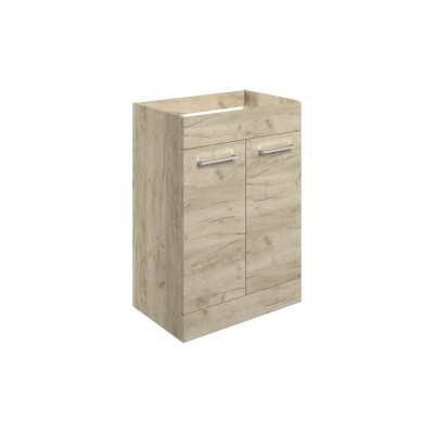 Valbom 590mm Floor Standing 2 Door Basin Unit (No Top) - Oak