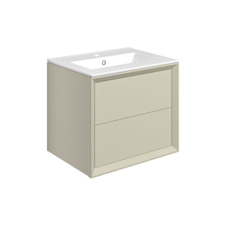 Porto 610mm Wall Hung 2 Drawer Basin Unit & 1TH Thin Edge Ba