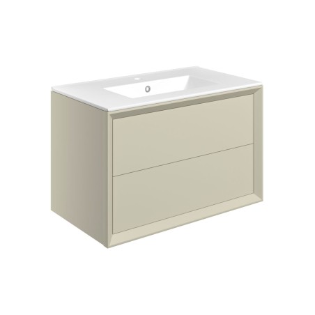Porto 810mm Wall Hung 2 Drawer Basin Unit & 1TH Thin Edge Ba