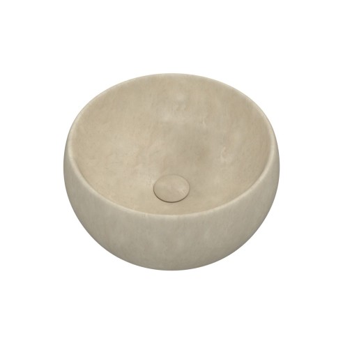 Lizzie 400mm Ceramic Washbowl - Stone Effect | Basins | Bath