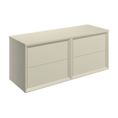 Porto 1210mm Wall Hung 4 Drawer Basin Unit Run & Top - Matt