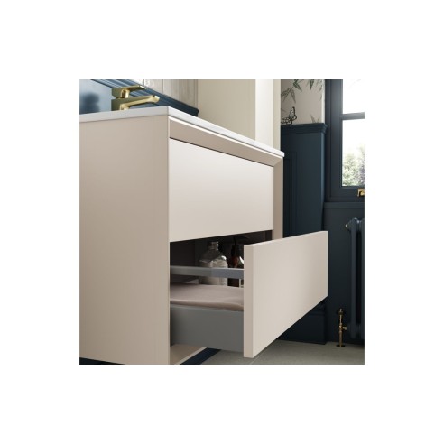 Porto 1210mm Wall Hung 4 Drawer Basin Unit Run & Top - Matt
