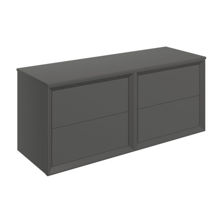 Porto 1210mm Wall Hung 4 Drawer Basin Unit Run & Top - Matt