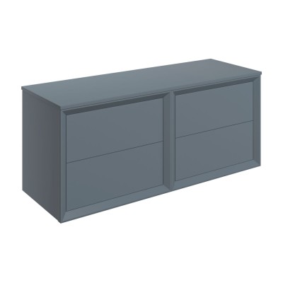 Porto 1210mm Wall Hung 4 Drawer Basin Unit Run & Top - Matt