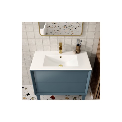 Porto 1210mm Wall Hung 4 Drawer Basin Unit Run & Top - Matt