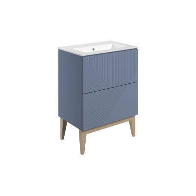 Lisbon 615mm Floor Standing 2 Drawer Basin Unit & Basin - Ma