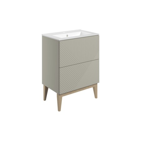 Lisbon 615mm Floor Standing 2 Drawer Basin Unit & Basin - Ma