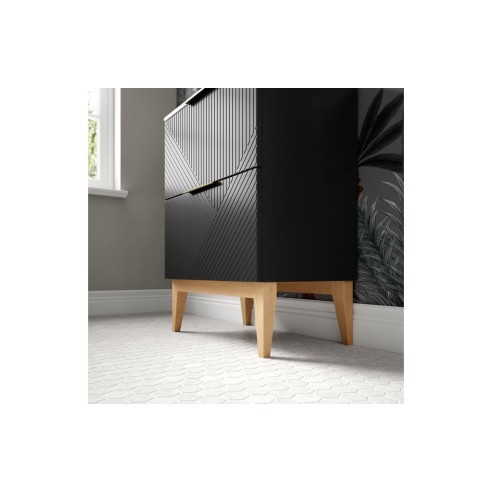 Lisbon 615mm Floor Standing 2 Drawer Basin Unit & Basin - Ma