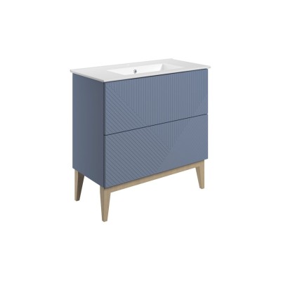 Lisbon 815mm Floor Standing 2 Drawer Basin Unit & Basin - Ma