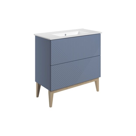 Lisbon 815mm Floor Standing 2 Drawer Basin Unit & Basin - Ma
