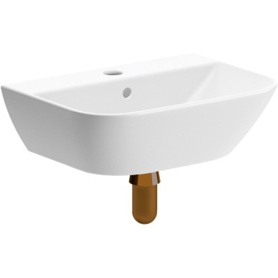 Carvina 450x320mm 1TH Cloakroom Basin & Brushed Bronze Bottl