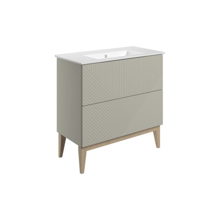 Lisbon 815mm Floor Standing 2 Drawer Basin Unit & Basin - Ma