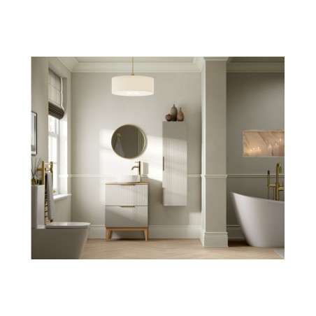 Lisbon 815mm Floor Standing 2 Drawer Basin Unit & Basin - Ma