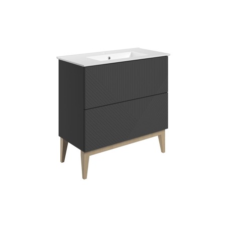 Lisbon 815mm Floor Standing 2 Drawer Basin Unit & Basin - Ma