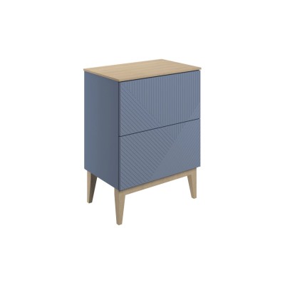 Lisbon 610mm Floor Standing 2 Drawer Basin Unit & Maple Oak