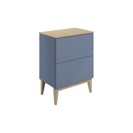 Lisbon 610mm Floor Standing 2 Drawer Basin Unit & Maple Oak