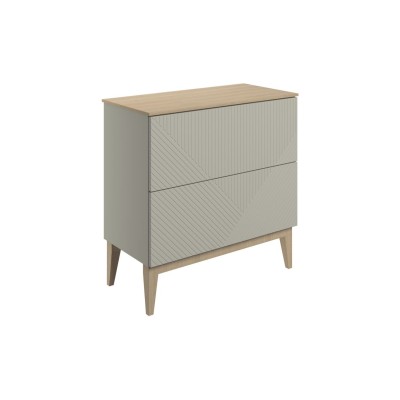 Lisbon 810mm Floor Standing 2 Drawer Basin Unit & Maple Oak