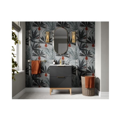 Lisbon 810mm Floor Standing 2 Drawer Basin Unit & Maple Oak 2