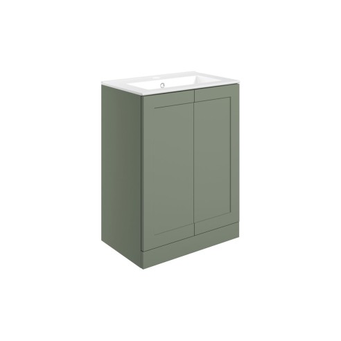 Marvao 615mm Floor Standing 2 Door Basin Unit & Basin - Matt