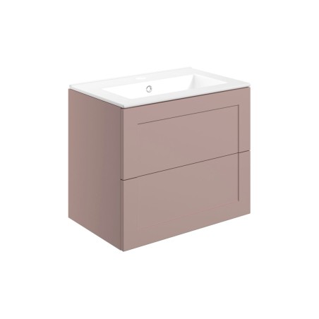 Marvao 615mm Wall Hung 2 Drawer Basin Unit & Basin - Matt Pe