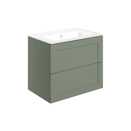 Marvao 615mm Wall Hung 2 Drawer Basin Unit & Basin - Matt Re