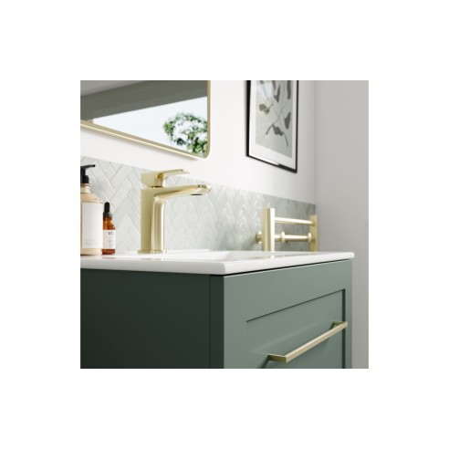 Marvao 615mm Wall Hung 2 Drawer Basin Unit & Basin - Matt Re