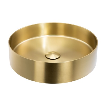Abode Iox 375mm Round Steel Basin - PVD Brass | Basins | Bat