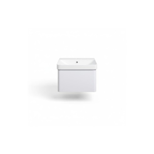Cosmo 500mm Wall Hung 1 Drawer Basin Unit & Basin - Matt Whi