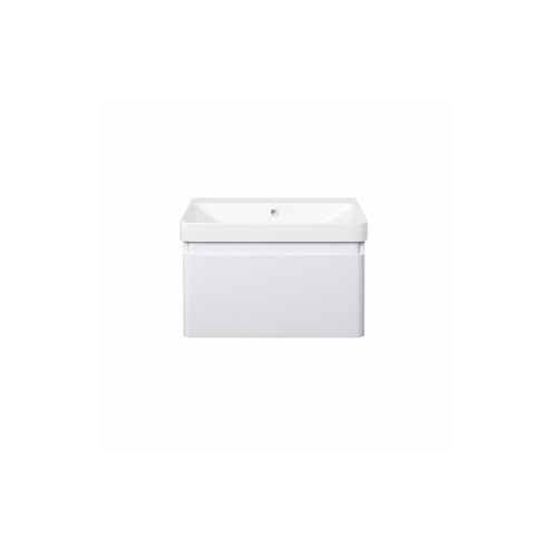 Cosmo 605mm Wall Hung 1 Drawer Basin Unit & Basin - Matt Whi