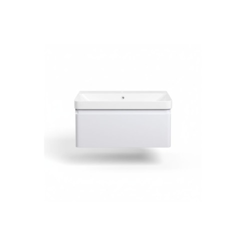 Cosmo 805mm Wall Hung 1 Drawer Basin Unit & Basin - Matt Whi
