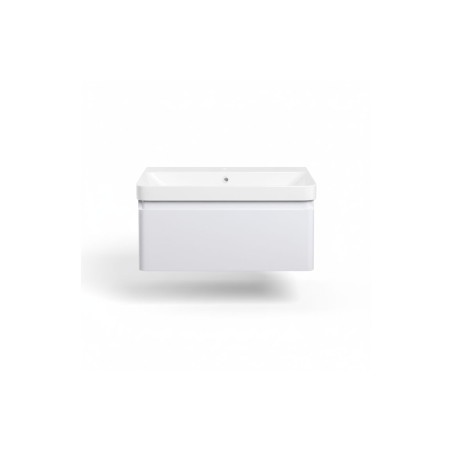Cosmo 805mm Wall Hung 1 Drawer Basin Unit & Basin - Matt Whi